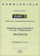 ELKOM 2001-messujen Paras Tuote!